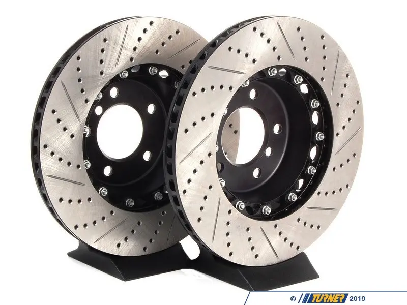 E82 135i, E9X BMW Performance ECS 2-Piece Front Brake Rotors - Pair (338x26)