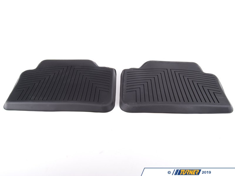 82112210413 Genuine BMW Rubber Rear Floor Mat Set Black E90