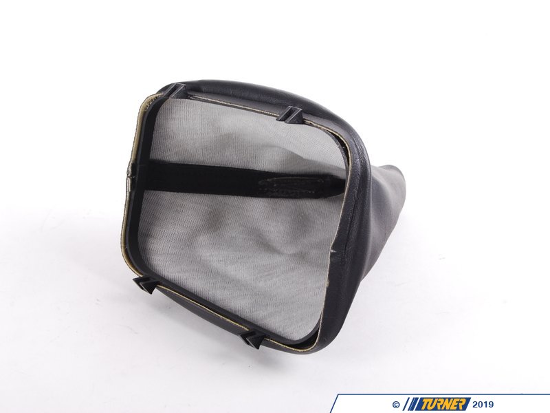 Black Faux Leather Manual Shift Boot For BMW E30 318i, 325, 325i, 325is, 325e, M3