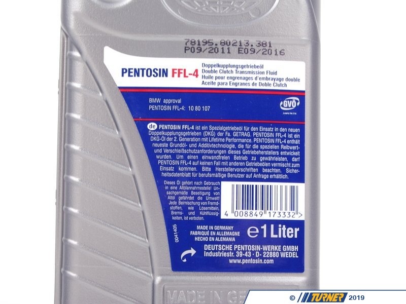83220309031KT1 Pentosin FFL4 Manual Transmission Fluid 2 Liter