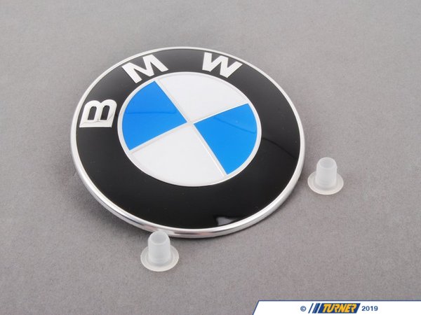 T#360440 - 51148132375 - Genuine BMW Hood and/or Trunk Emblem With Grommets - Fits Most BMWs - Is your BMW's emblem faded, chipped, peeling or even MISSING? A new Genuine BMW hood or trunk badge is an easy and inexpensive way to treat your BMW and spruce up its looks. Best of all, it takes only minutes to change! This is the current plastic replacement roundel emblem that BMW sells. An all metal version is also available for vintage BMWs at this link. Includes grommets.Click here for installation instructions.Read This - This emblem can fit the hood, or the trunk, or both - depending on your model. BMW used this emblem in both locations on some cars but on some other models they may have used a different emblem in that location. Refer to the list below, or the Fitments tab, for specifics on what this emblem fits. If the emblem you need is not listed, see the rest of emblems for sale on our site. If you have futher questions please give us a call - we'd love to help you get the right BMW emblem for your car. - Genuine BMW - BMW