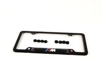 License Plate frame Black w/ M logo