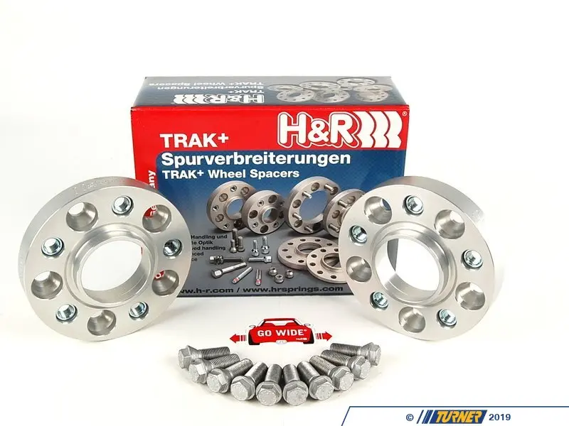 H/&R 25mm Silver Bolt On Wheel Spacers for 2000-2006 BMW X5