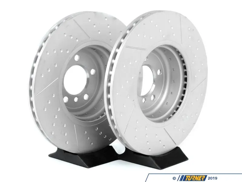 Front + Rear Max Brakes Geomet OE Rotors with Carbon Ceramic Pads KT050663