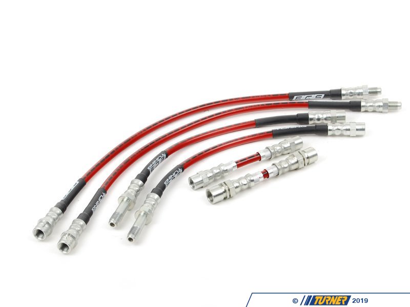 e393430kit ECS Tuning ExactFit Stainless Steel Brake Lines (Full Kit