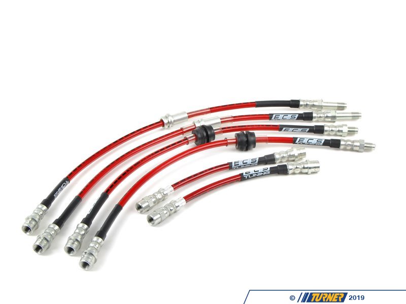E36342 ECS Tuning ExactFit Stainless Steel Brake Lines (Full Kit