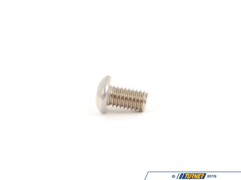 92095A224 M6x1.0 Allen Button Screw 10mm Length SS Turner Motorsport