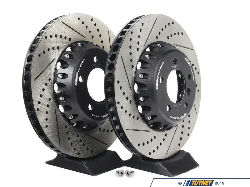 ECS 2-Piece Front Brake Rotors - Pair (348x30) - E9X 335d/i/xi