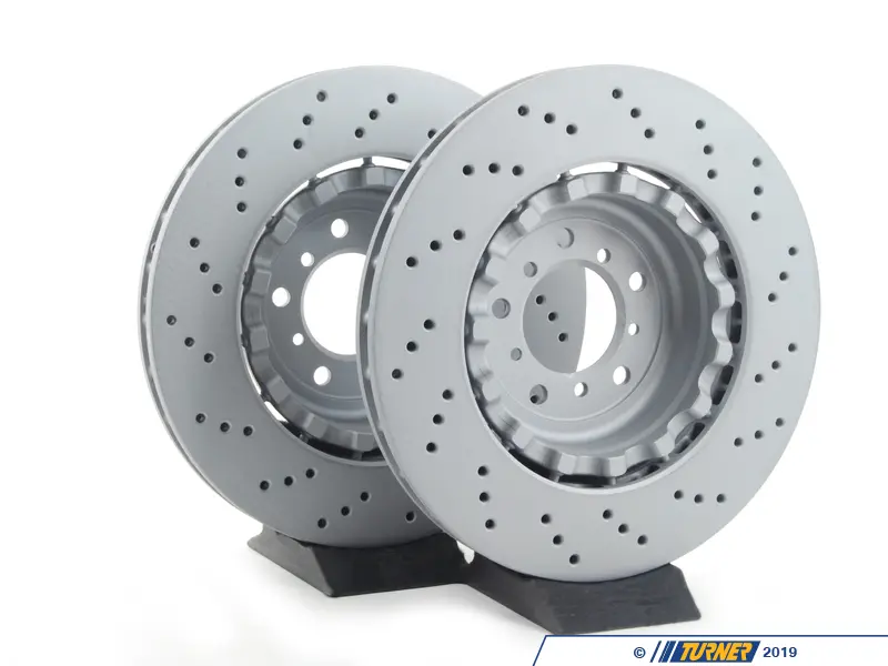 Zimmermann Front Cross Drilled Brake Rotor Pair - 360x30 - E9x M3, E82 1 M