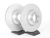 Front M Sport Dimpled Brake Rotors (340x30)(Pair) - F22 228, F30 328i/328iX, F32 428i/428iX (M Sport S2NHA)
