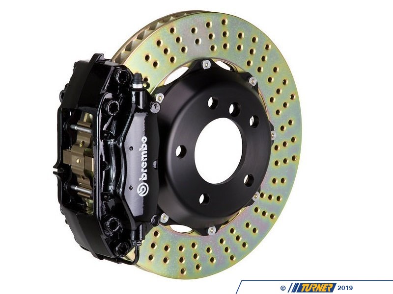2P1.9044A1 Brembo GT Rear Big Brake Kit W/ Black Calipers Cross