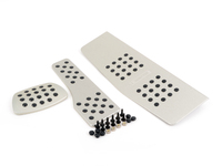 Rennline 3-Piece Silver Pedal Set - E34 E39 E46 Automatic/SMG Transmission