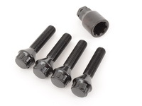 T#388203 - 003901ECSBM - 12x1.5 Extended Wheel Locks For Wheel Spacers - These wheel locks are made in extended lengths to work with wheel spacers. This is the standard conical seat bolt in a 12x1.5 thread pitch (most BMWs up to 2012). This is a set of 4 bolts - one bolt per wheel that replaces one of your existing extended wheel bolts. The 9 point socket provides an extra layer of protection for your coveted wheels. Black zinc coating resists rust and corrosion. Choose the wheel locks to work with your wheel spacers from the list below. - ECS - BMW