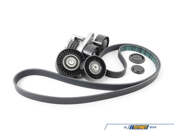 BMW Belt Tensioner Assembly With Idler Pulley & Drive Belt for E88 E90 E60 X3 X5