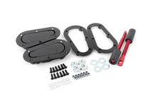 T#340098 - AEROCATCH - AeroCatch Racing Hood and Body Panel Fasteners (Pair) - Better than hood pins! - As used by Turner Motorsport on our championship winning BMW race cars, the new aerodynamically efficient and asthetically styled AeroCatch is setting new standards in hood fixing for the 21st century. Say goodbye to your standard hood pins -- these are better all around.AeroCatch works better than traditional hood pins by providing more surface area for the latch to secure to and an overall stronger latch design with stainless steel and aluminum hardware. While being a stout piece these are also relatively light weight and mount flush with your bodywork, ensuring aerodynamic efficiency and a slick appearance.The AeroCatch is available in two installation styles:1.) TOP MOUNT - Mounts from the top exterior surface of the hood. More of the AeroCatch is visible including the frame around the housing.2.) BOTTOM MOUNT - Mounts flush from the bottom interior side of the hood. This style is slightly harder to mount because your holes must be drilled from underneath, but less of the AeroCatch is visible from the outside.Each AeroCatch hood fastener kit comes complete with two AeroCatch housing assemblies, all pins, washers, nuts and screws, underhood mounting frames (new on most kits for 2013), as well as mounting templates and installation instructions. Professional installation recommended. When installing over a less than flush surface (a curved hood), black silicone sealant can be used to fill gaps. We have found these to be the best hood fasteners, and have since replaced all standard racing hood pins on our E46, E90 and E92 race cars in favor of this superior design. These save us precious time in pit stops and offer a more fail-safe mechanism. We recommend them for any car*.* Note: the AeroCatch has a depth below the hood of 22-25mm. Therefore you must have this sufficient clearance between your mounting location and the bottom of your hood. Use the Tech Specs listed below and plan carefully. For a sample installation from a customer's BMW E36, click here.Secure your investment! Add keyed locks to your pair of AeroCatches -- PERFECT for use on a street car, or any car that may be left unattended for any amount of time. Keep prying eyes (and hands) out of your engine bay by opting for the (optional) locking version of the AeroCatch. Locking versions available in both TOP MOUNT and BOTTOM MOUNT installation styles. Includes pre-installed lock cylinders and a pair of matched keys. Simply select your style below, before adding to cart. How They Work (PDF) Installation/Prep Instructions (PDF) Tech Specs (Top Mount) PDF Tech Specs (Bottom Mount) PDF - AeroCatch - BMW MINI
