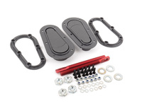 T#340098 - AEROCATCH - AeroCatch Racing Hood and Body Panel Fasteners (Pair) - Better than hood pins! - As used by Turner Motorsport on our championship winning BMW race cars, the new aerodynamically efficient and asthetically styled AeroCatch is setting new standards in hood fixing for the 21st century. Say goodbye to your standard hood pins -- these are better all around.AeroCatch works better than traditional hood pins by providing more surface area for the latch to secure to and an overall stronger latch design with stainless steel and aluminum hardware. While being a stout piece these are also relatively light weight and mount flush with your bodywork, ensuring aerodynamic efficiency and a slick appearance.The AeroCatch is available in two installation styles:1.) TOP MOUNT - Mounts from the top exterior surface of the hood. More of the AeroCatch is visible including the frame around the housing.2.) BOTTOM MOUNT - Mounts flush from the bottom interior side of the hood. This style is slightly harder to mount because your holes must be drilled from underneath, but less of the AeroCatch is visible from the outside.Each AeroCatch hood fastener kit comes complete with two AeroCatch housing assemblies, all pins, washers, nuts and screws, underhood mounting frames (new on most kits for 2013), as well as mounting templates and installation instructions. Professional installation recommended. When installing over a less than flush surface (a curved hood), black silicone sealant can be used to fill gaps. We have found these to be the best hood fasteners, and have since replaced all standard racing hood pins on our E46, E90 and E92 race cars in favor of this superior design. These save us precious time in pit stops and offer a more fail-safe mechanism. We recommend them for any car*.* Note: the AeroCatch has a depth below the hood of 22-25mm. Therefore you must have this sufficient clearance between your mounting location and the bottom of your hood. Use the Tech Specs listed below and plan carefully. For a sample installation from a customer's BMW E36, click here.Secure your investment! Add keyed locks to your pair of AeroCatches -- PERFECT for use on a street car, or any car that may be left unattended for any amount of time. Keep prying eyes (and hands) out of your engine bay by opting for the (optional) locking version of the AeroCatch. Locking versions available in both TOP MOUNT and BOTTOM MOUNT installation styles. Includes pre-installed lock cylinders and a pair of matched keys. Simply select your style below, before adding to cart. How They Work (PDF) Installation/Prep Instructions (PDF) Tech Specs (Top Mount) PDF Tech Specs (Bottom Mount) PDF - AeroCatch - BMW MINI