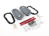T#340098 - AEROCATCH - AeroCatch Racing Hood and Body Panel Fasteners (Pair) - Better than hood pins! - As used by Turner Motorsport on our championship winning BMW race cars, the new aerodynamically efficient and asthetically styled AeroCatch is setting new standards in hood fixing for the 21st century. Say goodbye to your standard hood pins -- these are better all around.AeroCatch works better than traditional hood pins by providing more surface area for the latch to secure to and an overall stronger latch design with stainless steel and aluminum hardware. While being a stout piece these are also relatively light weight and mount flush with your bodywork, ensuring aerodynamic efficiency and a slick appearance.The AeroCatch is available in two installation styles:1.) TOP MOUNT - Mounts from the top exterior surface of the hood. More of the AeroCatch is visible including the frame around the housing.2.) BOTTOM MOUNT - Mounts flush from the bottom interior side of the hood. This style is slightly harder to mount because your holes must be drilled from underneath, but less of the AeroCatch is visible from the outside.Each AeroCatch hood fastener kit comes complete with two AeroCatch housing assemblies, all pins, washers, nuts and screws, underhood mounting frames (new on most kits for 2013), as well as mounting templates and installation instructions. Professional installation recommended. When installing over a less than flush surface (a curved hood), black silicone sealant can be used to fill gaps. We have found these to be the best hood fasteners, and have since replaced all standard racing hood pins on our E46, E90 and E92 race cars in favor of this superior design. These save us precious time in pit stops and offer a more fail-safe mechanism. We recommend them for any car*.* Note: the AeroCatch has a depth below the hood of 22-25mm. Therefore you must have this sufficient clearance between your mounting location and the bottom of your hood. Use the Tech Specs listed below and plan carefully. For a sample installation from a customer's BMW E36, click here.Secure your investment! Add keyed locks to your pair of AeroCatches -- PERFECT for use on a street car, or any car that may be left unattended for any amount of time. Keep prying eyes (and hands) out of your engine bay by opting for the (optional) locking version of the AeroCatch. Locking versions available in both TOP MOUNT and BOTTOM MOUNT installation styles. Includes pre-installed lock cylinders and a pair of matched keys. Simply select your style below, before adding to cart. How They Work (PDF) Installation/Prep Instructions (PDF) Tech Specs (Top Mount) PDF Tech Specs (Bottom Mount) PDF - AeroCatch - BMW MINI