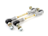 T#338618 - TMS2104 - Turner Motorsport Custom Length Adjustable Front Sway Bar End Links (Pair) - Our renowned TMS adjustable front sway bar / swaybar links for BMWs are now available in custom lengths, making them easy to order for any aftermarket or custom suspension setups. Simply measure for your ideal link length, and order the links with the best length range (below). Each sway bar link has a 10mm diameter mounting pin/stud, which is the typical factory/stock size for a universal fitment. These are sold by the pair, and each set includes two matching sway bar end links.These end links offer the quiet operation and long life of "stock" BMW end links, but with the strength and adjustability of rod-end style sway bar links. These sway bar links can be used on a wide variety of BMWs and aftermarket BMW suspensions. When measuring, please consider that the length ranges of our Custom Adjustable end links are measured from the center to center on the end link mounting stud / pin, as shown in our diagram.Note for E9X M3: the unique mounting on the M3 strut requires a set of our adapter seats (#TSU9912AF9). You can add them with your links from the menu below.TMS Part#Center to Center (mm)Center to Center (inch)TSU9912A35155.00mm - 170.00mm6.10" - 6.69"TSU9912A40170.00mm - 185.00mm6.69" - 7.28"TSU9912A45180.00mm - 195.00mm7.08" - 7.67"TSU9912A50190.00mm - 205.00mm7.48" - 8.07"TSU9912A55207.00mm - 222.00mm8.15" - 8.74"TSU9912AF1220.00mm - 235.00mm8.66" - 9.25"TSU9912A70240.00mm - 255.00mm9.45" - 10.04"TSU4612AF3250.00mm - 265.00mm9.84" - 10.43"TSU9912A80261.00mm - 276.00mm10.28" - 10.87"TSU5012AF8280.00mm - 295.00mm11.02" - 11.61"TSU9912A95290.00mm - 305.00mm11.42" - 12.00"TSU9912110320.00mm - 335.00mm12.59" - 13.19"TSU9912115330.00mm - 345.00mm12.99" - 13.58"TSU9912130362.00mm - 377.00mm14.25" - 14.84"TSU9912135370.00mm - 385.00mm14.57" - 15.16"TSU9912140381.00mm - 396.00mm15.00" - 15.60"TSU9912145389.00mm - 404.00mm15.31" - 15.91"Please select your length below. - Turner Motorsport - BMW