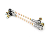 T#338618 - TMS2104 - Turner Motorsport Custom Length Adjustable Front Sway Bar End Links (Pair) - Our renowned TMS adjustable front sway bar / swaybar links for BMWs are now available in custom lengths, making them easy to order for any aftermarket or custom suspension setups. Simply measure for your ideal link length, and order the links with the best length range (below). Each sway bar link has a 10mm diameter mounting pin/stud, which is the typical factory/stock size for a universal fitment. These are sold by the pair, and each set includes two matching sway bar end links.These end links offer the quiet operation and long life of "stock" BMW end links, but with the strength and adjustability of rod-end style sway bar links. These sway bar links can be used on a wide variety of BMWs and aftermarket BMW suspensions. When measuring, please consider that the length ranges of our Custom Adjustable end links are measured from the center to center on the end link mounting stud / pin, as shown in our diagram.Note for E9X M3: the unique mounting on the M3 strut requires a set of our adapter seats (#TSU9912AF9). You can add them with your links from the menu below.TMS Part#Center to Center (mm)Center to Center (inch)TSU9912A35155.00mm - 170.00mm6.10" - 6.69"TSU9912A40170.00mm - 185.00mm6.69" - 7.28"TSU9912A45180.00mm - 195.00mm7.08" - 7.67"TSU9912A50190.00mm - 205.00mm7.48" - 8.07"TSU9912A55207.00mm - 222.00mm8.15" - 8.74"TSU9912AF1220.00mm - 235.00mm8.66" - 9.25"TSU9912A70240.00mm - 255.00mm9.45" - 10.04"TSU4612AF3250.00mm - 265.00mm9.84" - 10.43"TSU9912A80261.00mm - 276.00mm10.28" - 10.87"TSU5012AF8280.00mm - 295.00mm11.02" - 11.61"TSU9912A95290.00mm - 305.00mm11.42" - 12.00"TSU9912110320.00mm - 335.00mm12.59" - 13.19"TSU9912115330.00mm - 345.00mm12.99" - 13.58"TSU9912130362.00mm - 377.00mm14.25" - 14.84"TSU9912135370.00mm - 385.00mm14.57" - 15.16"TSU9912140381.00mm - 396.00mm15.00" - 15.60"TSU9912145389.00mm - 404.00mm15.31" - 15.91"Please select your length below. - Turner Motorsport - BMW