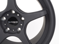 17x8.5 - D-Force LWT5 Flat Black Wheel Set - E36 E46 E9x Z3 Z4
