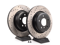 Cross-Drilled Brake Rotors - Rear - E90 330i/Xi, E9X 335i/Xi (pair)