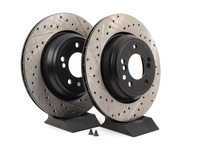Cross-Drilled & Slotted Brake Rotors - Rear - E39 M5 & E46 M3 (pair)