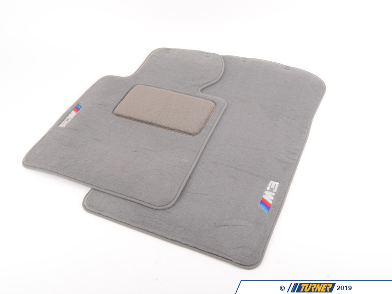 82110029322 Genuine BMW ///M3 Carpeted Floor Mat Set Gray E46 323Ci 325Ci 328Ci 330Ci M3