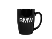 Genuine BMW Coffee Mug - 16oz Black Mug with BMW lettering