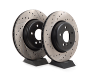 Cross-Drilled & Slotted Brake Rotors - Rear - E60 535i/545i/550i & E63 645i/650i (Pair)