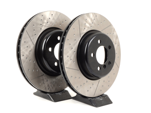 Perfit Liner Front Drilled and Slotted Pair Disc Brake Rotor for BMW 2-Series 3-Series 4-Series X1