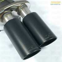 F13 M6 Supersprint Stainless Right Racing Muffler with Matte Black Tips