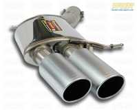 F13 M6 Supersprint Stainless Left Racing Muffler with Satin Silver Tips