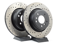 Cross-Drilled & Slotted Brake Rotors - Rear - E90 330i/Xi, E9X 335i/Xi (pair)