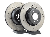 Cross-Drilled & Slotted Brake Rotors - Front - E9X 335i/335Xi (pair)