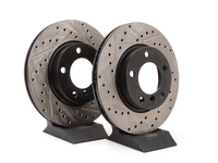 Cross-Drilled & Slotted Brake Rotors - Front - E36 (except M3), E46 323i/Ci, Z3 (except M) (pair)