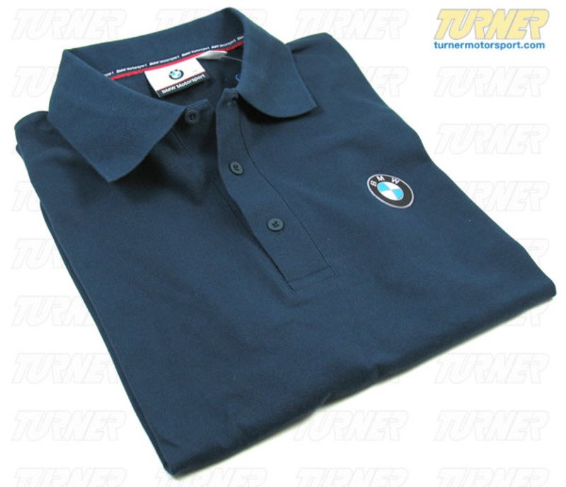 TMS1680 - Genuine BMW Motorsport Short Sleeve Polo Shirt - Navy Blue ...