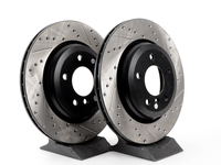 Cross-Drilled & Slotted Brake Rotors - Rear - E46 330i 330Ci 330xi (pair)