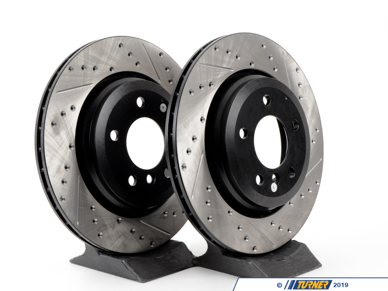 34201166073CDS CrossDrilled & Slotted Brake Rotors Rear E46 330i