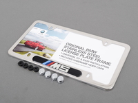 M5 License Plate Frame Silver Polished