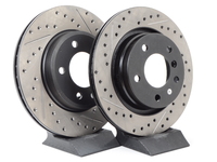 Cross-Drilled & Slotted Brake Rotors - Front - E46 325i/328i, Z3 3.0, Z4 3.0i (pair)
