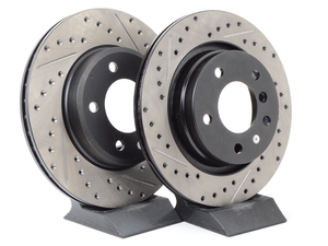For 2000 BMW 328Ci Rear Red Calipers+Drill Slot Brake Rotors+Pads+Hardware