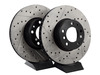 StopTech Cross-Drilled & Slotted Brake Rotors - Front - E39 540i (up to 3/00), E38 740i/il, E31 (pair) 34111159895CDS