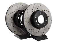 Cross-Drilled & Slotted Brake Rotors - Front - E39 540i (up to 3/00), E38 740i/il, E31 (pair)