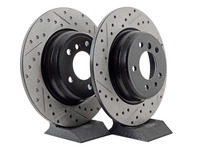Cross-Drilled & Slotted Brake Rotors - Rear - E31 840/850, E38 740i & 740il (Pair)