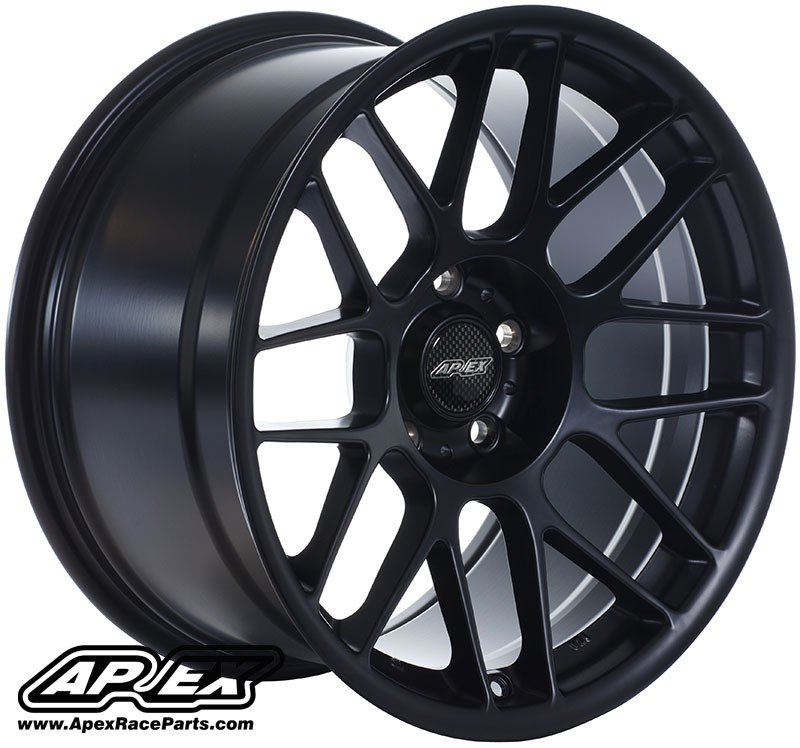 Arc8179et30smbk Apex Arc 8 17x9 Et30 Satin Black Concave Wheel 1655lbs Turner Motorsport 1733