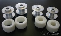 Rear Subframe Bushings/Mount Set - Turner Solid Delrin/Aluminum - E46, E46 M3