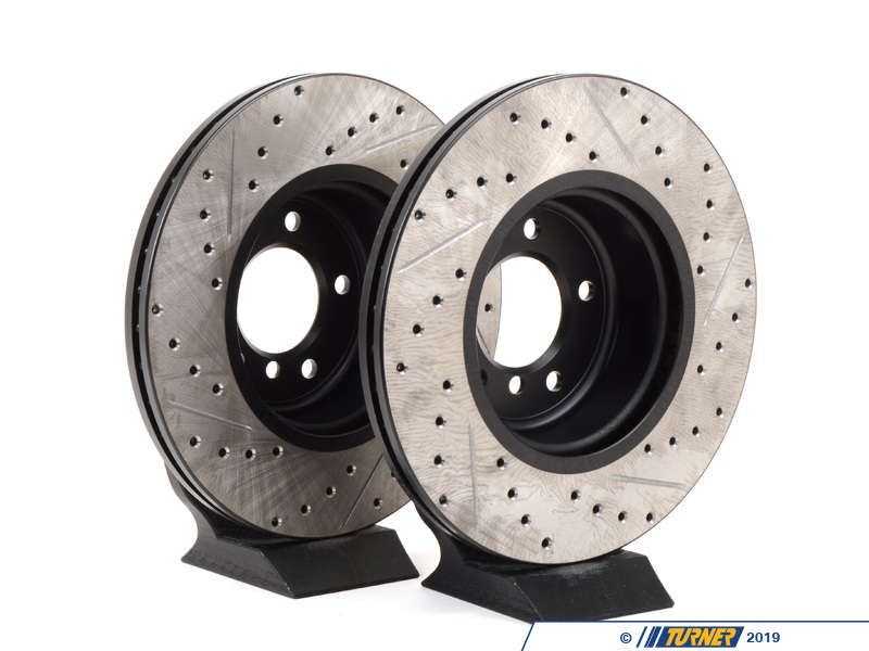 34116778647CDS CrossDrilled & Slotted Brake Rotors FRONT E82