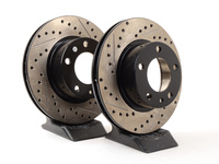 Cross-Drilled & Slotted Brake Rotors - Front - E28 535i/is - E24 635csi (Pair)