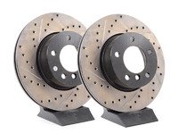 F10 528i (N52, N20) StopTech Drilled & Slotted Rotors (Pair)
