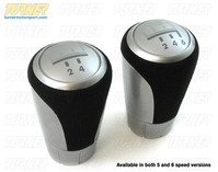 Manual BMW Shift Knob - BMW Performance Aluminum/Leather - 5 or 6 Speed Pattern
